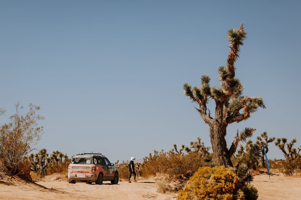 A picture of a Ford Bronco Sport competing in the Rebelle Rally